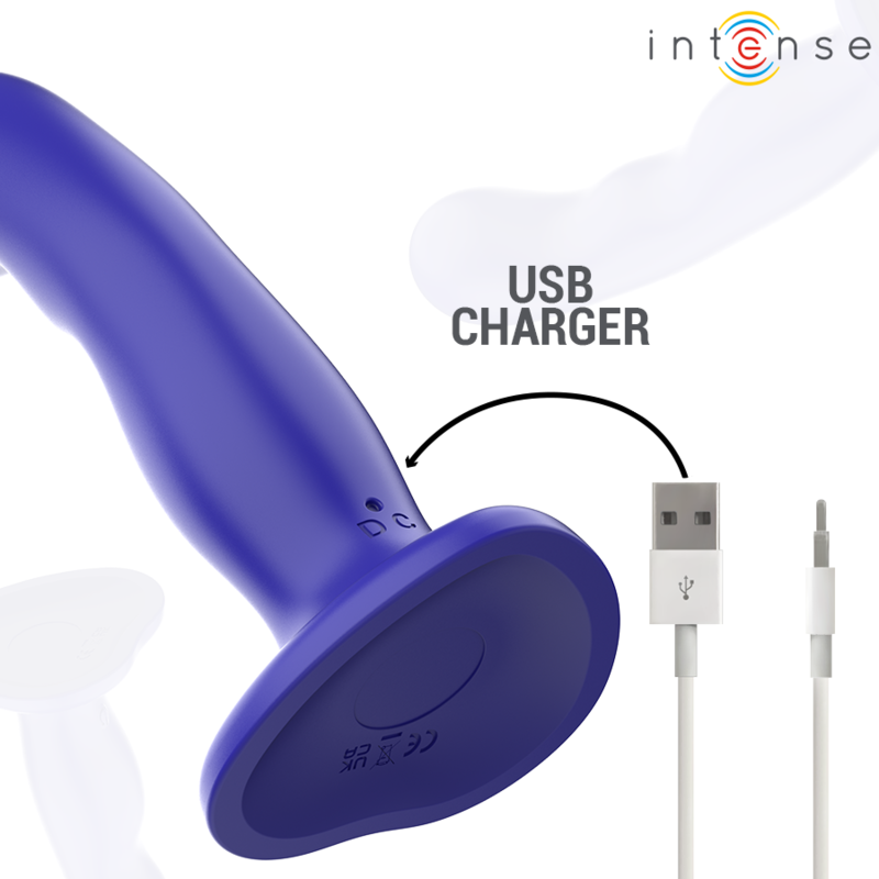 INTENSE - VIBRATORE SHORTY CON VENTOSA TELECOMANDO BLU - immagine 6