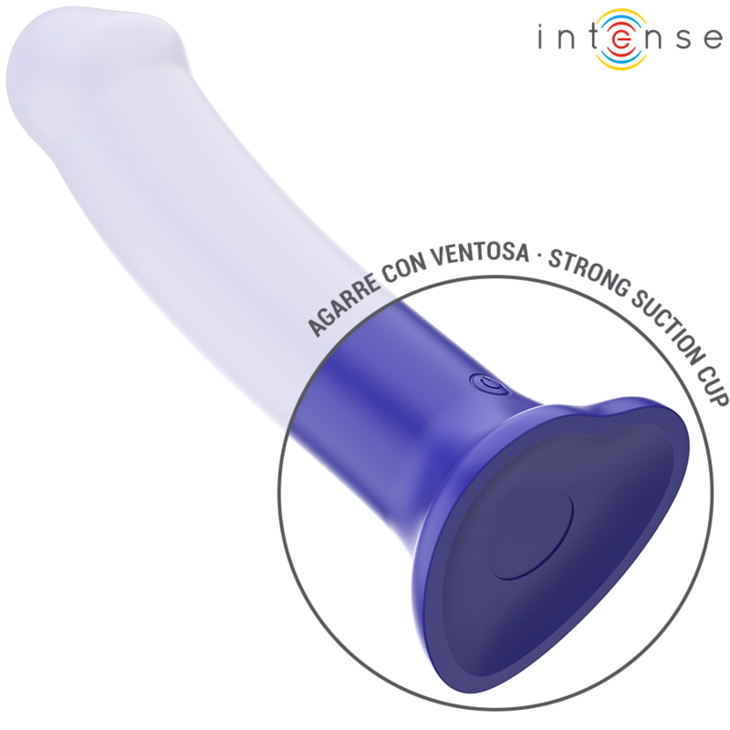 INTENSE - VIBRATORE VICTORIA CON VENTOSA 10 VIBRAZIONI BLU SCURO TELECOMANDO - immagine 4