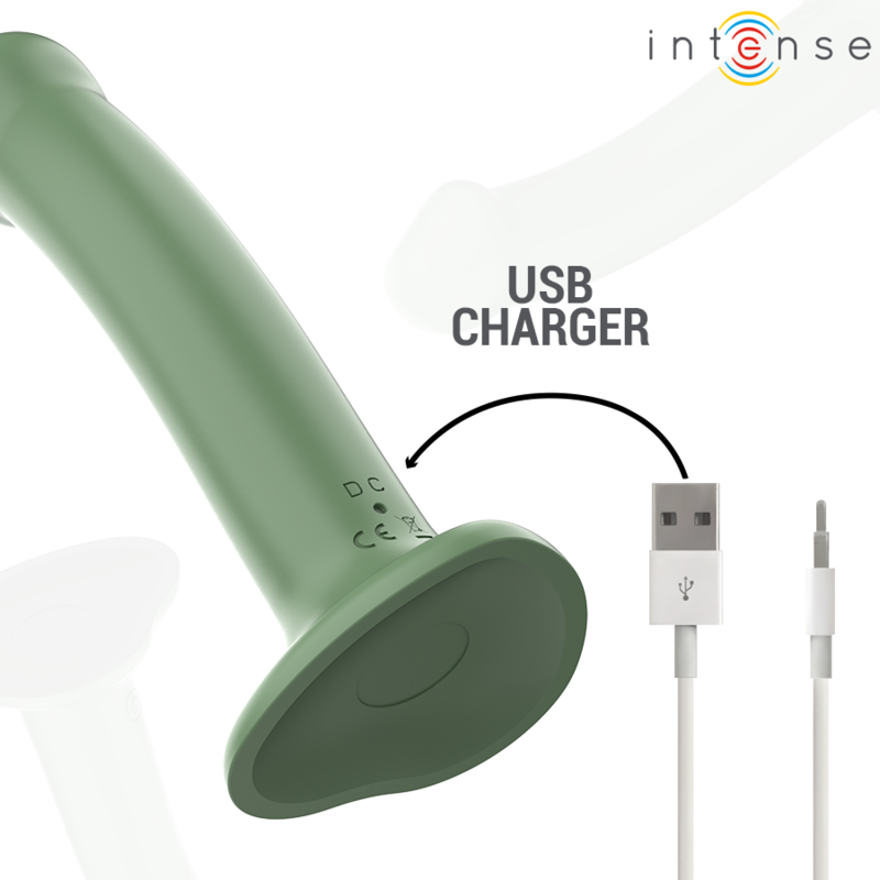 INTENSE - VIBRATORE BECCA CON VENTOSA 10 VIBRAZIONI TELECOMANDO VERDE - immagine 6