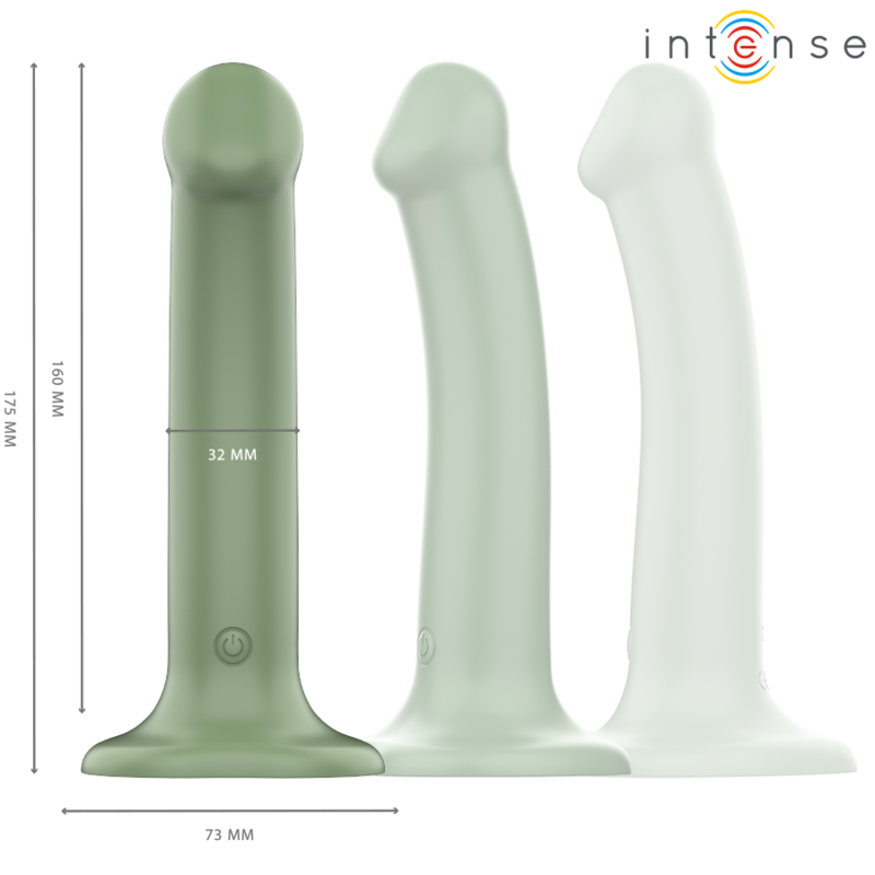 INTENSE - VIBRATORE BECCA CON VENTOSA 10 VIBRAZIONI TELECOMANDO VERDE - immagine 2
