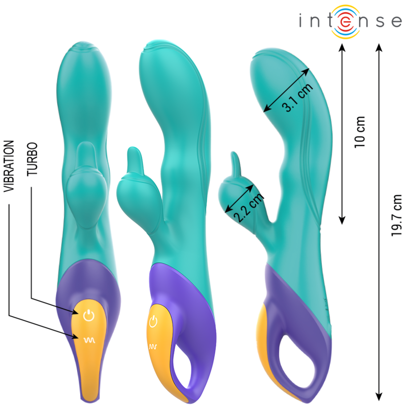 INTENSE - FRED VIBRATORE RABBIT BLU - immagine 2