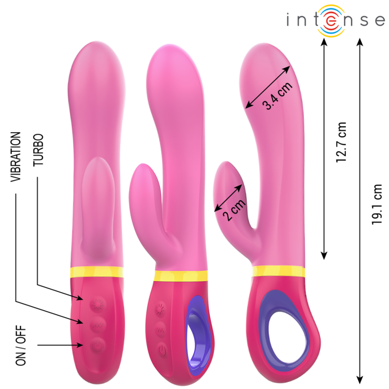 INTENSO - VIBRATORE CONIGLIO ROSA DAPHNE - immagine 2