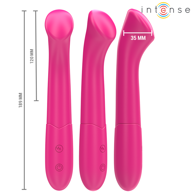 INTENSE - PATY VIBRATORE 19 CM FLESSIBILE 10 VIBRAZIONI MODELLO 2 ROSA - immagine 2