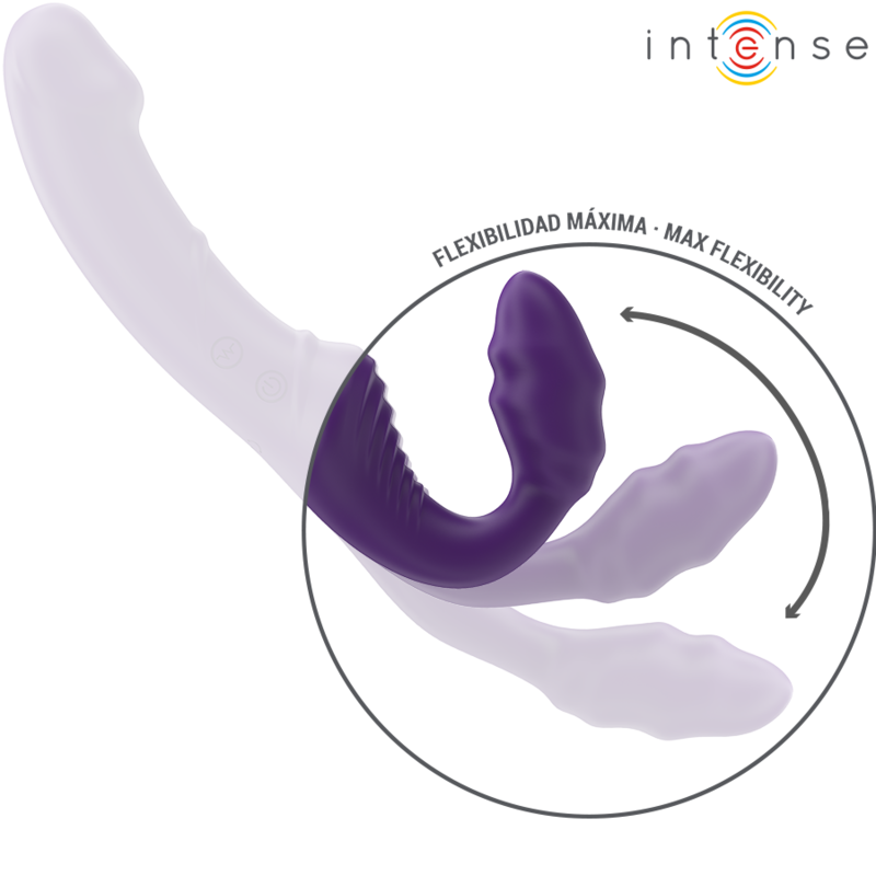 INTENSE - JILL DOPPIO VIBRATORE 20 CM VIOLA TELECOMANDO - immagine 5