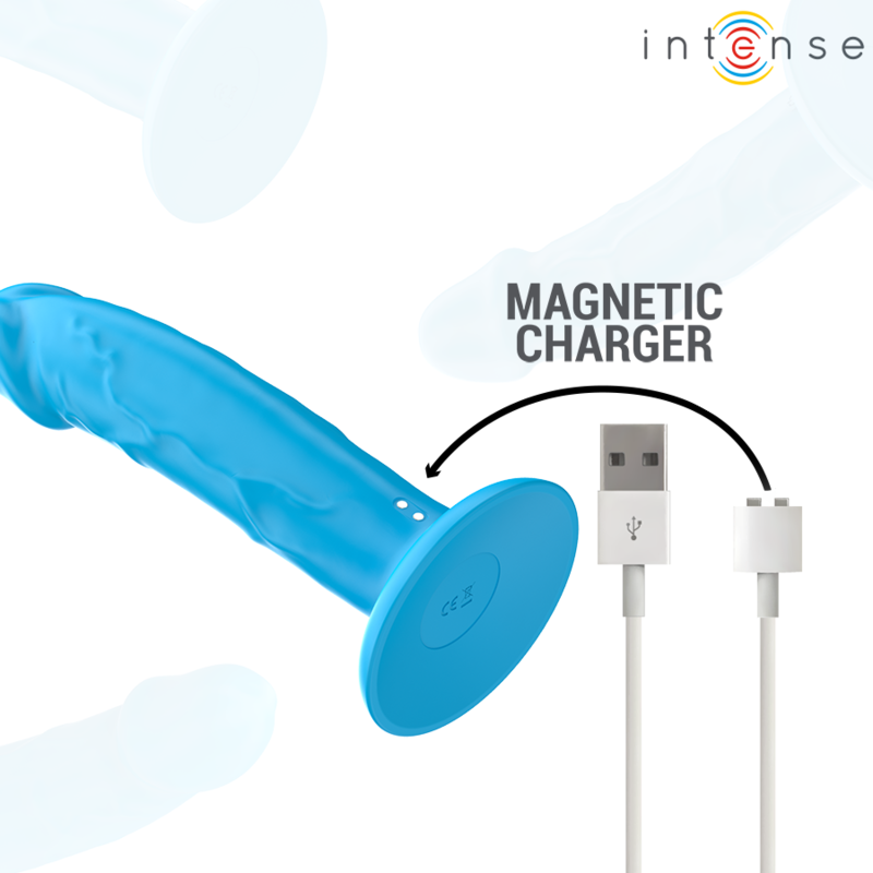 INTENSE - PHOEBE VIBRATORE REALISTICO 10 VIBRAZIONI TELECOMANDO BLU - immagine 6
