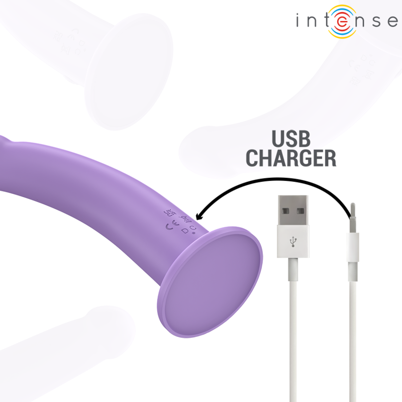 INTENSE - VIBRATORE EDDIE 17,5 CM 10 VIBRAZIONI VIOLA TELECOMANDO - immagine 6