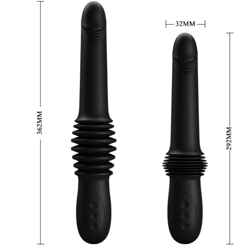PRETTY LOVE - VIBRATORE PAZUZU 3 MODALITÀ DI SPINTA NERO - immagine 7