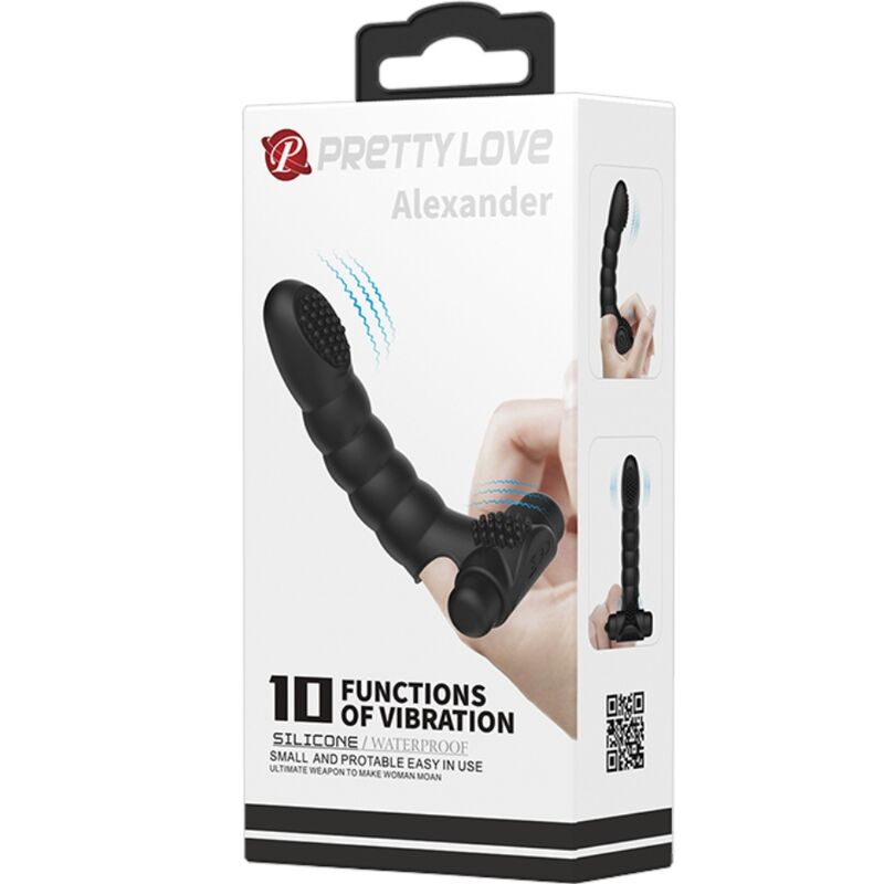 PRETTY LOVE - VIBRATORE DA DITA ALEXANDER 10 VIBRAZIONI NERO - immagine 7