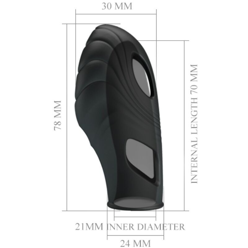 PRETTY LOVE - VIBRATORE DA DITA IN SILICONE LICH NERO - immagine 7