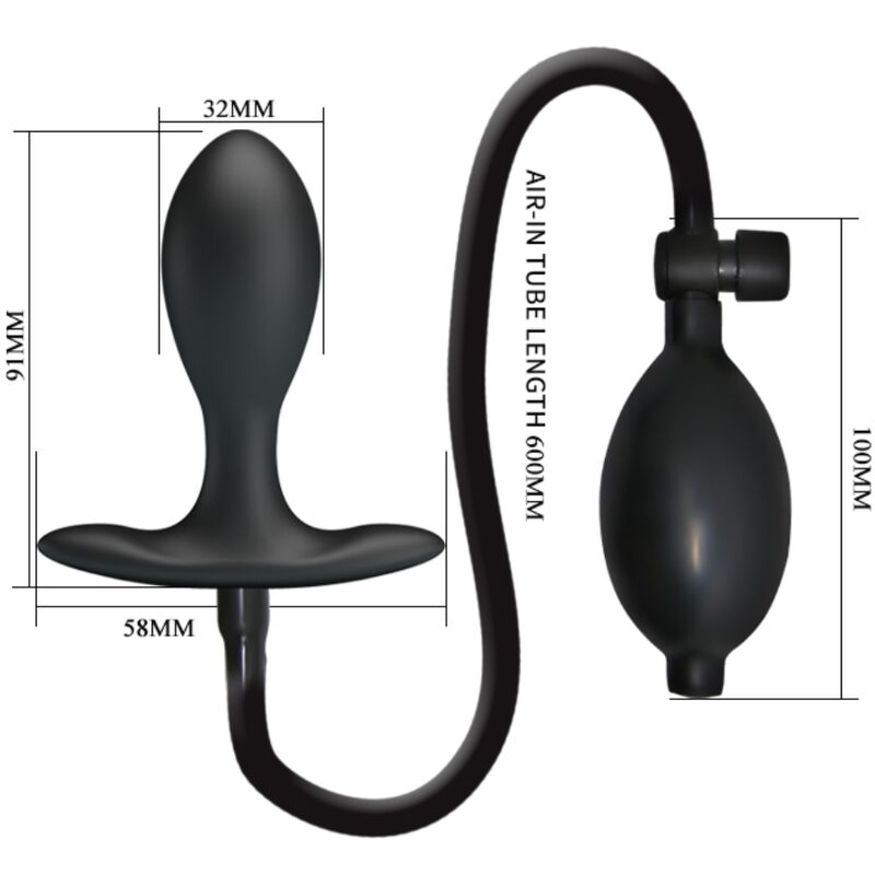 PRETTY LOVE - PLUG ANALE GONFIABILE NERO - immagine 6
