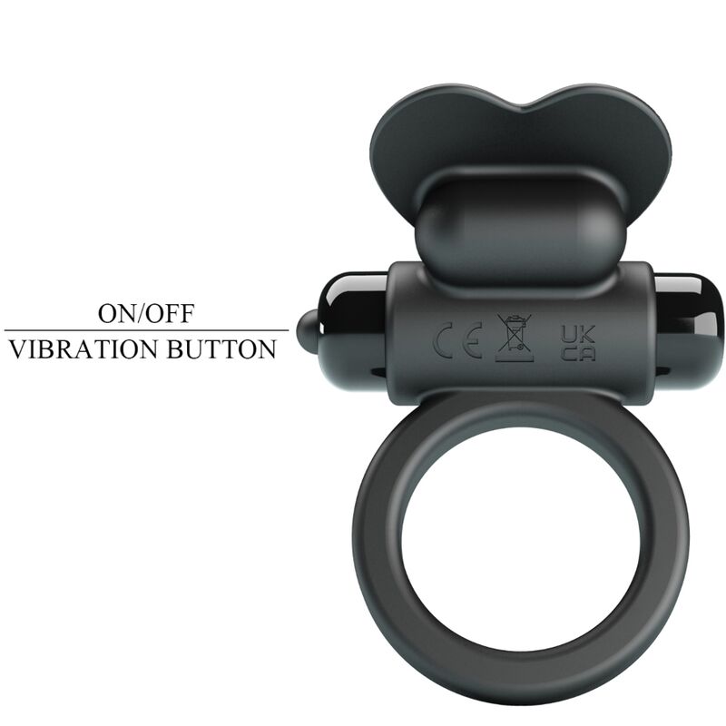 PRETTY LOVE - DEBONAIRE ANELLO VIBRANTE CONIGLIO 10 VIBRAZIONI NERO - immagine 5