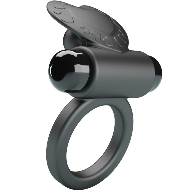 PRETTY LOVE - DEBONAIRE ANELLO VIBRANTE CONIGLIO 10 VIBRAZIONI NERO - immagine 3
