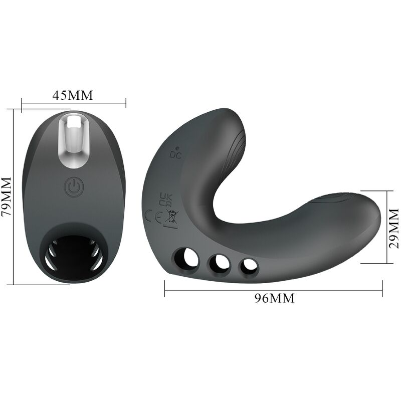 PRETTY LOVE - VIBRATORE DA DITA CAMELIA 7 VIBRAZIONI NERO - immagine 6