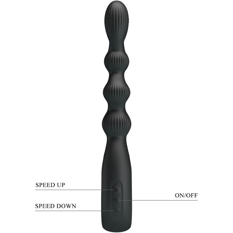 PRETTY LOVE - FEDERER VIBRATORE ANALE 12 VIBRAZIONI NERO - immagine 5