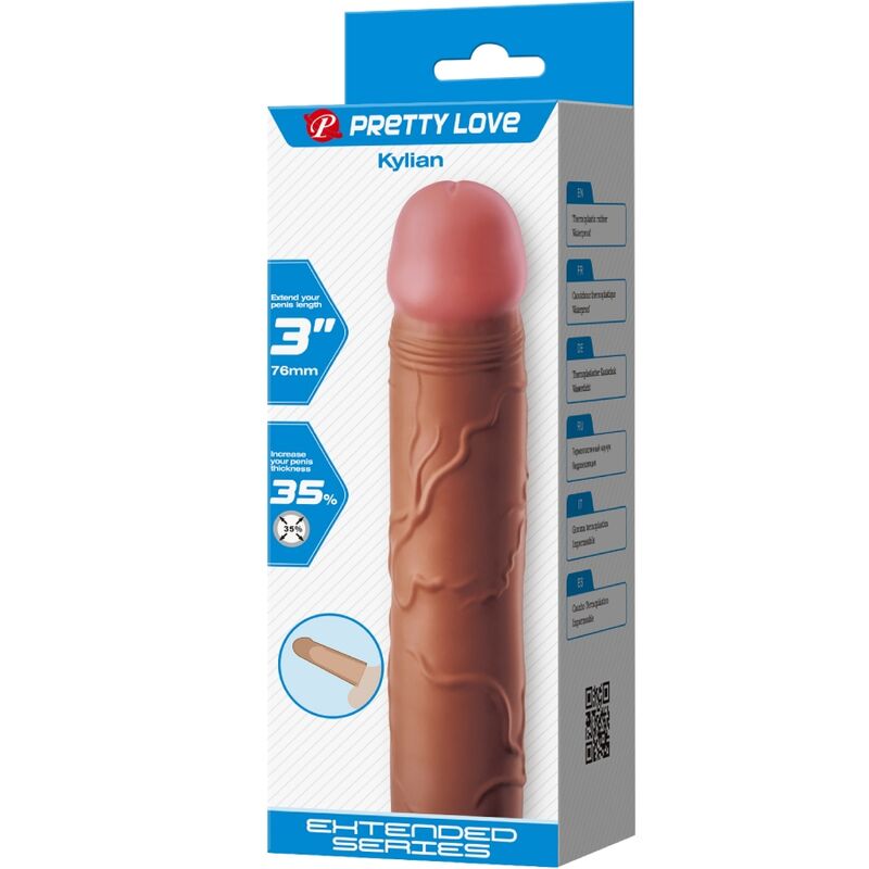 PRETTY LOVE - KYLIAN GUAINA PER PENE CON ESTENSIONE 7,6 CM MULATTO - immagine 7