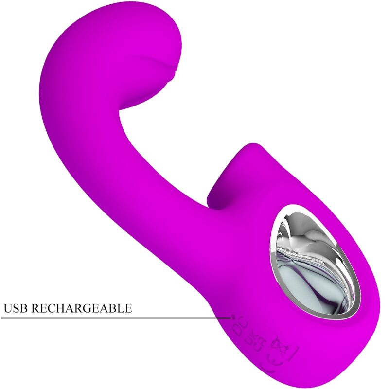 PRETTY LOVE - SIBEL SIBEL VIBRATORE PUNTO G + STIMOLATORE CLITORIDEO 10 VIBRAZIONI VIOLA - immagine 6