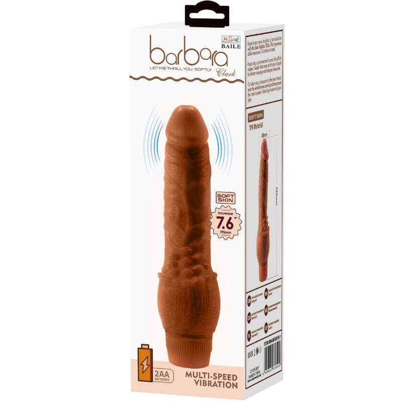 BAILE - BARBARA VIBRATORE REALISTICO 19,5 CM MULATTO - immagine 6