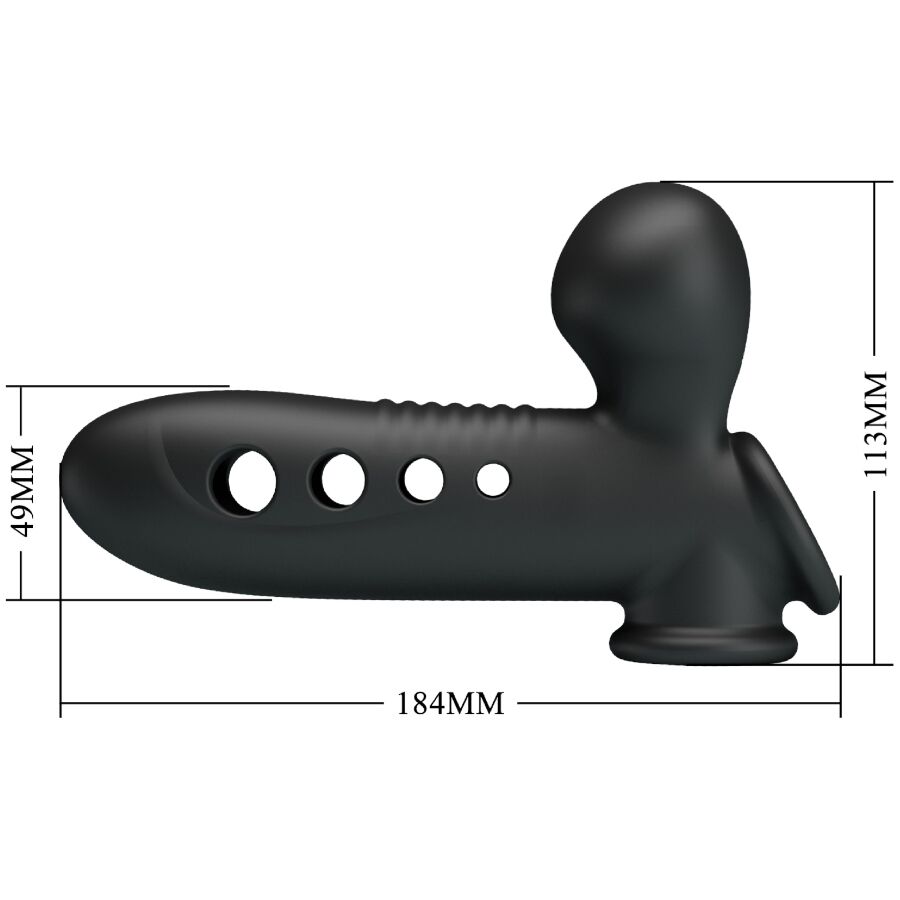 PRETTY LOVE - MANICOTTO PER PENE CRANE CON AIRBAG NERO - immagine 12