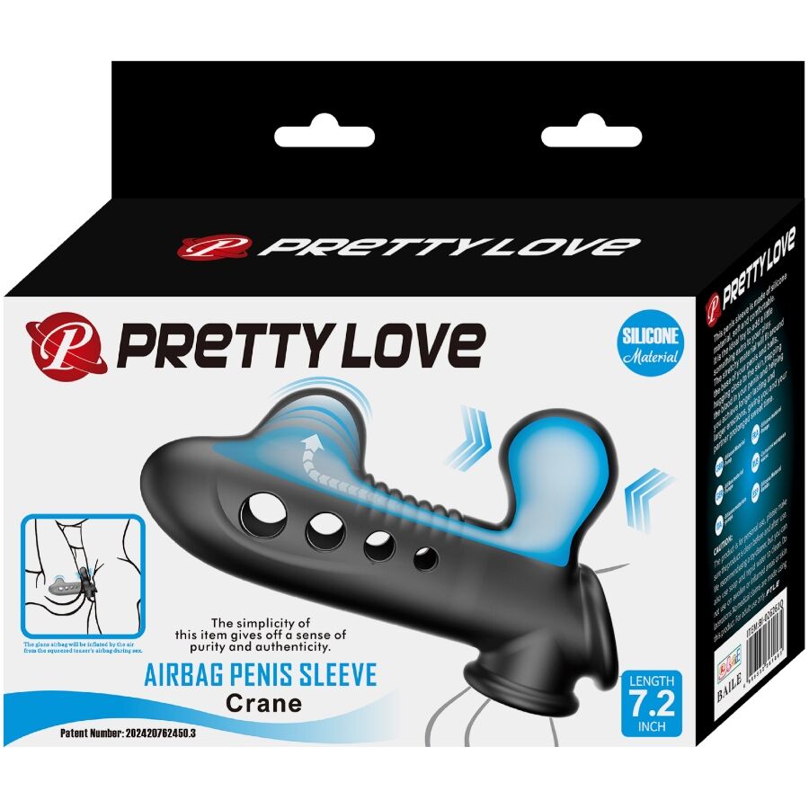 PRETTY LOVE - MANICOTTO PER PENE CRANE CON AIRBAG NERO - immagine 13