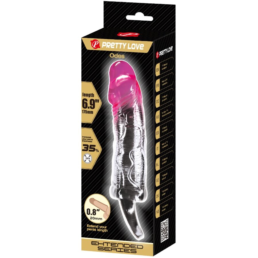 PRETTY LOVE - ODES REALISTICO 2 CM GUAINA DI ALLARGAMENTO PER PENE ROSA - immagine 7