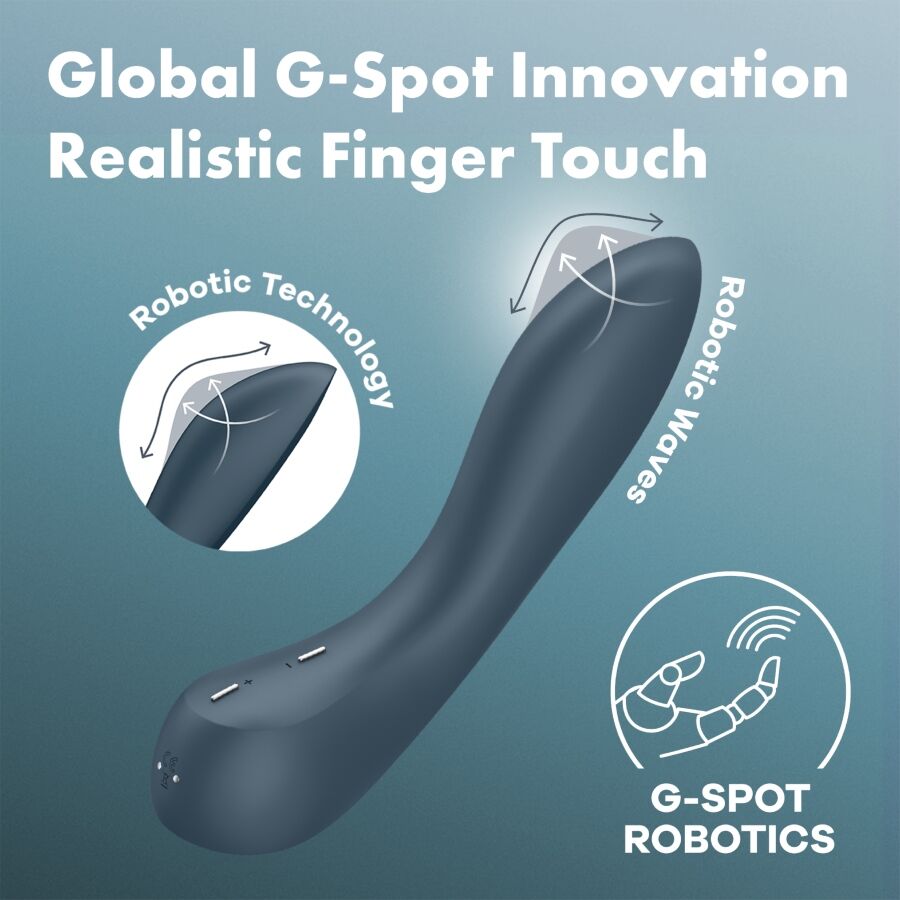 SATISFYER - G-SPOT WAVE 4 VIBRATORE PROGRAMMA 12 VIBRAZIONI GRIGIO SCURO - immagine 6
