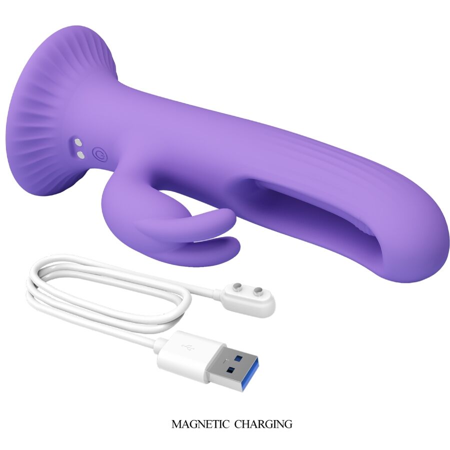 PRETTY LOVE - VIBRATORE CONIGLIO KILLMOULIS 12 MODALITÀ DI VIBRAZIONE VIOLA - immagine 8