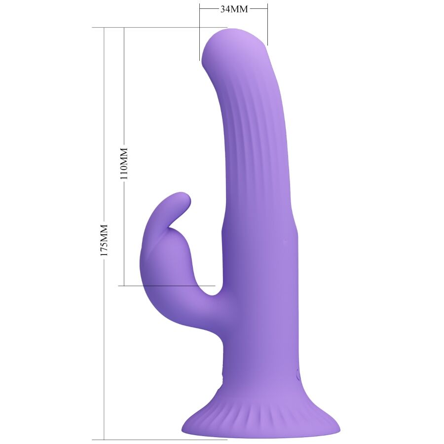 PRETTY LOVE - VIBRATORE CONIGLIO KILLMOULIS 12 MODALITÀ DI VIBRAZIONE VIOLA - immagine 6