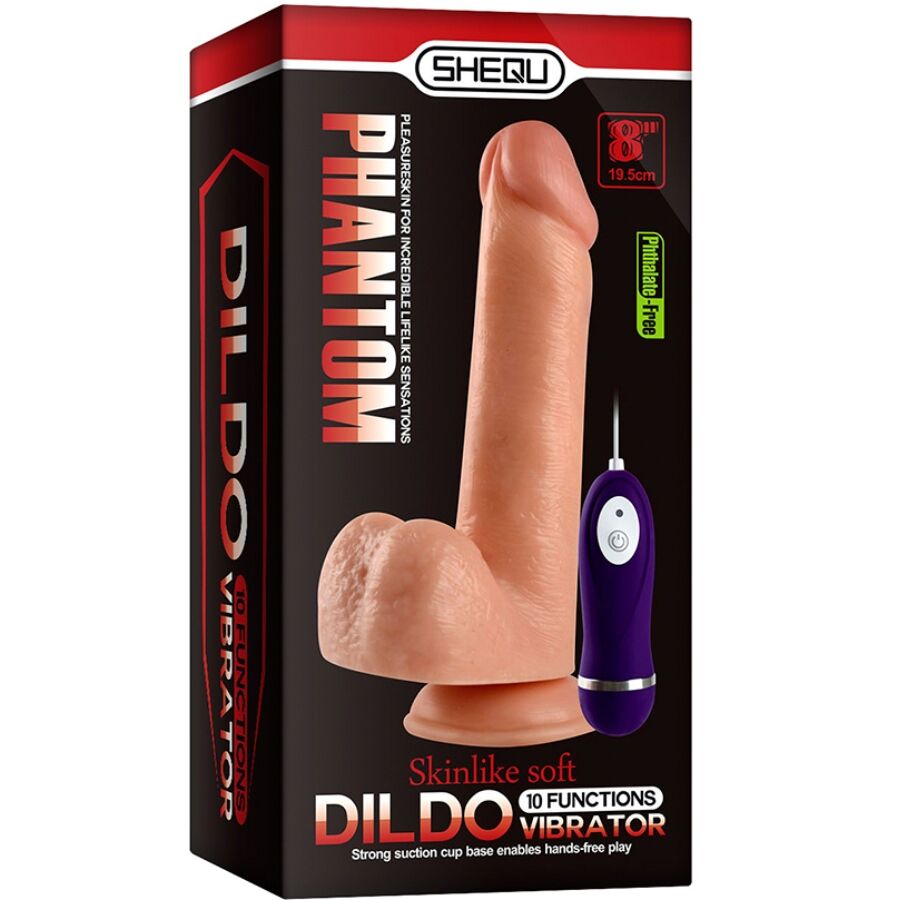 SHEQU - ADAM DILDO VIBRATORE CON TELECOMANDO 21 CM - immagine 7
