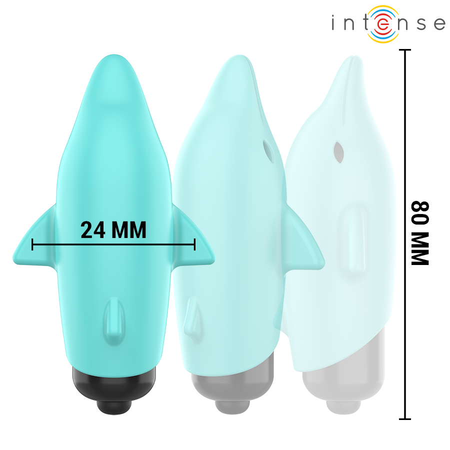 INTENSE - ECHO VIBRANTE BULLET DELFINO BLU 8 X 4,7 CM - immagine 3
