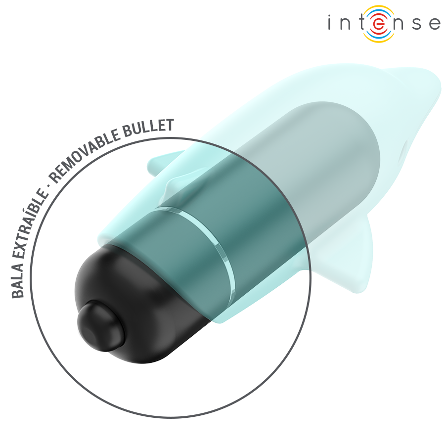 INTENSE - ECHO VIBRANTE BULLET DELFINO BLU 8 X 4,7 CM - immagine 6