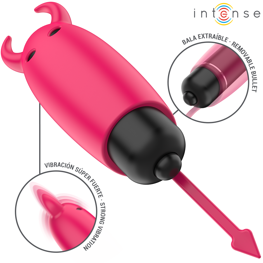 INTENSE - PROIETTILE VIBRANTE SCARLATTO RED DEMON 9,3 X 2,4 CM - immagine 4