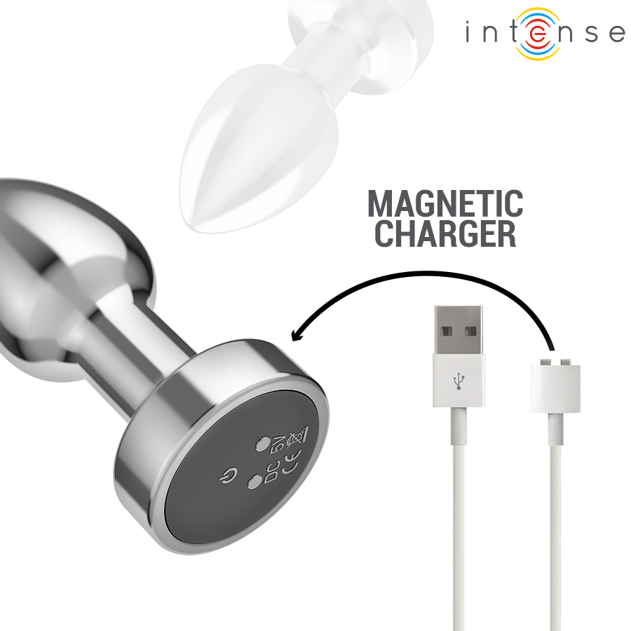 INTENSE - PLUG ANALE 10 VIBRAZIONI METALLO CON TELECOMANDO S - immagine 7