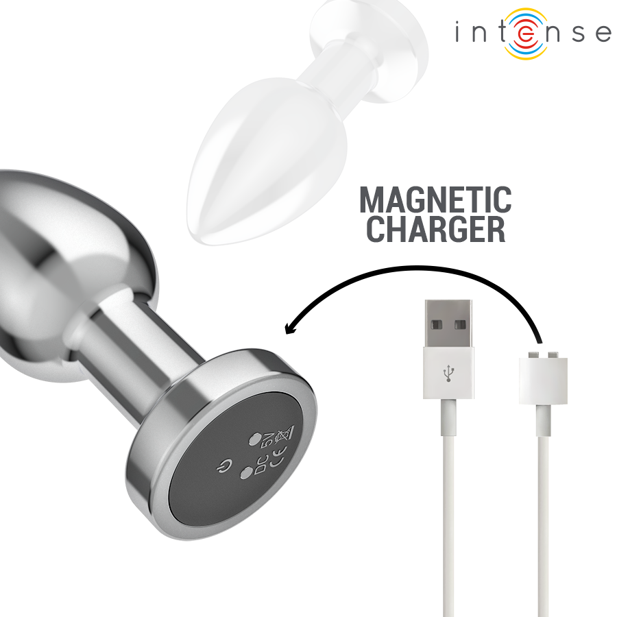 INTENSE - PLUG ANALE 10 VIBRAZIONI METALLO CON TELECOMANDO M - immagine 6