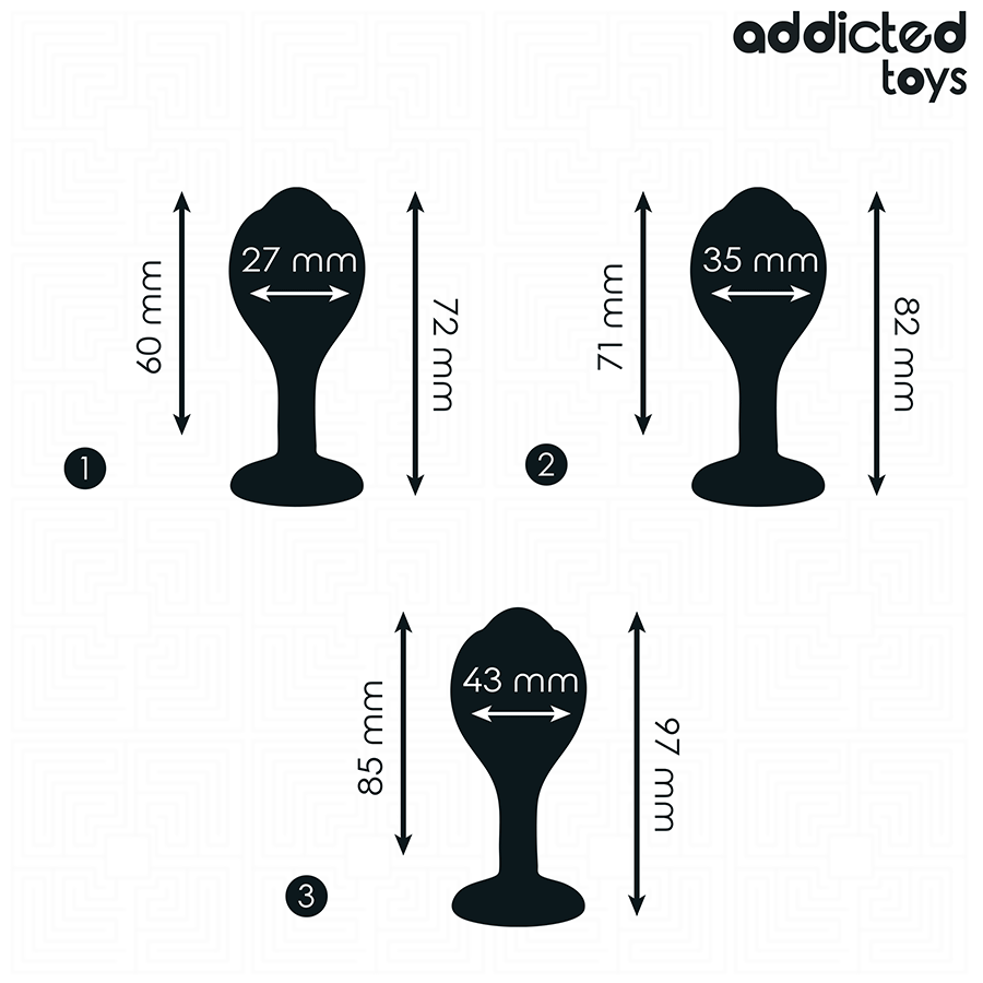 ADDICTED TOYS - SET DI 3 TAPPI ANALI CON GIOIELLO - immagine 4
