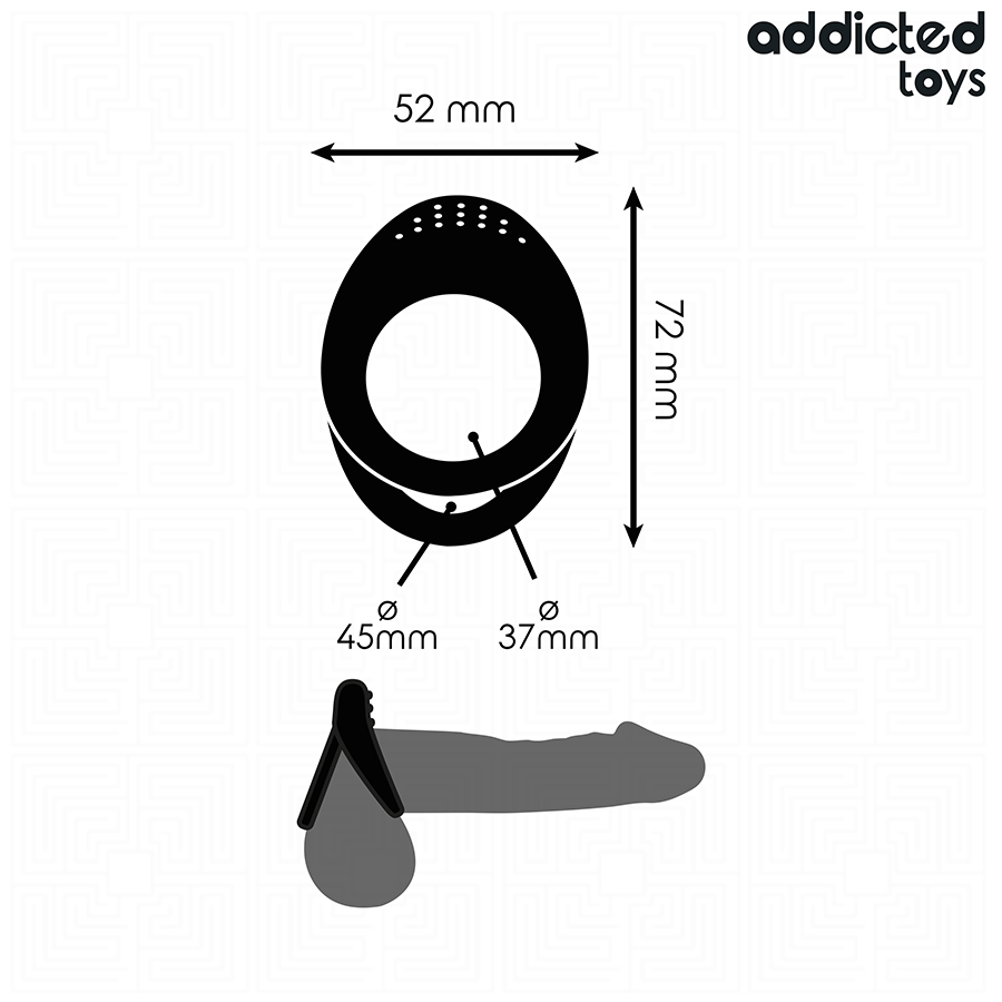 ADDICTED TOYS - ANELLO PER PENE A DOPPIA TEXTURE - immagine 4