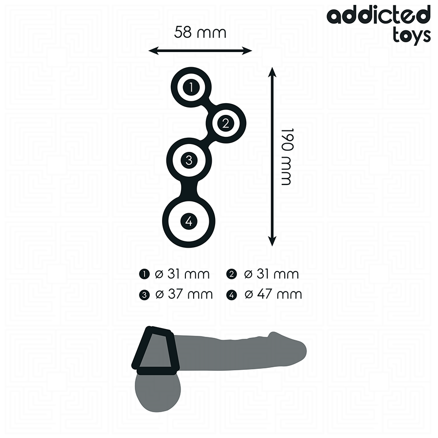 ADDICTED TOYS - ANELLO PER PENE CON DIVISORI PER TESTICOLI - immagine 4