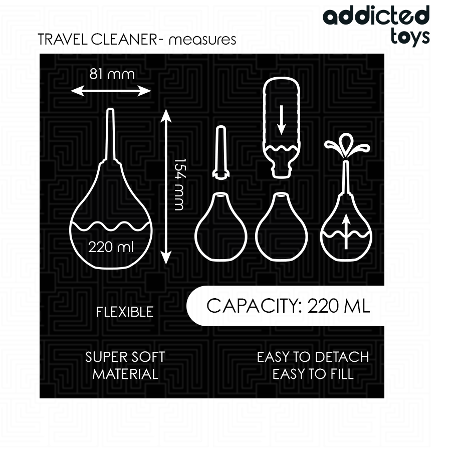 ADDICTED TOYS - DETERGENTE ANALE DA VIAGGIO TAGLIA L 220 ML - immagine 5