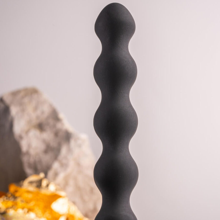 ROCKS-OFF - PETITE SENSATIONS PEARLS PLUG ANALE VIBRATORE NERO - immagine 4