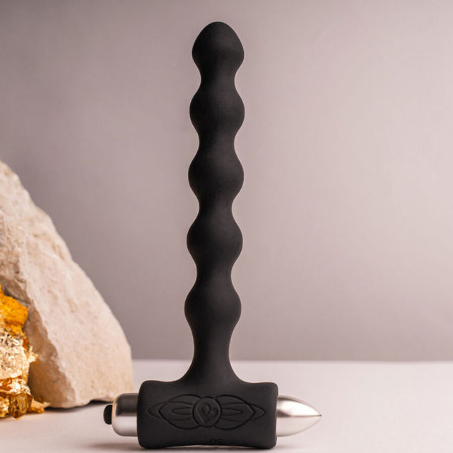 ROCKS-OFF - PETITE SENSATIONS PEARLS PLUG ANALE VIBRATORE NERO - immagine 9