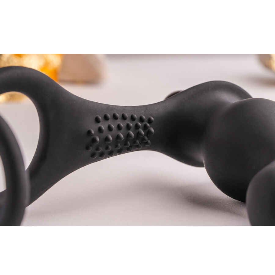 ROCKS-OFF - RO-ZEN RRO PLUG ANALE CON ANELLO VIBRANTE PER IL PENE NERO - immagine 3