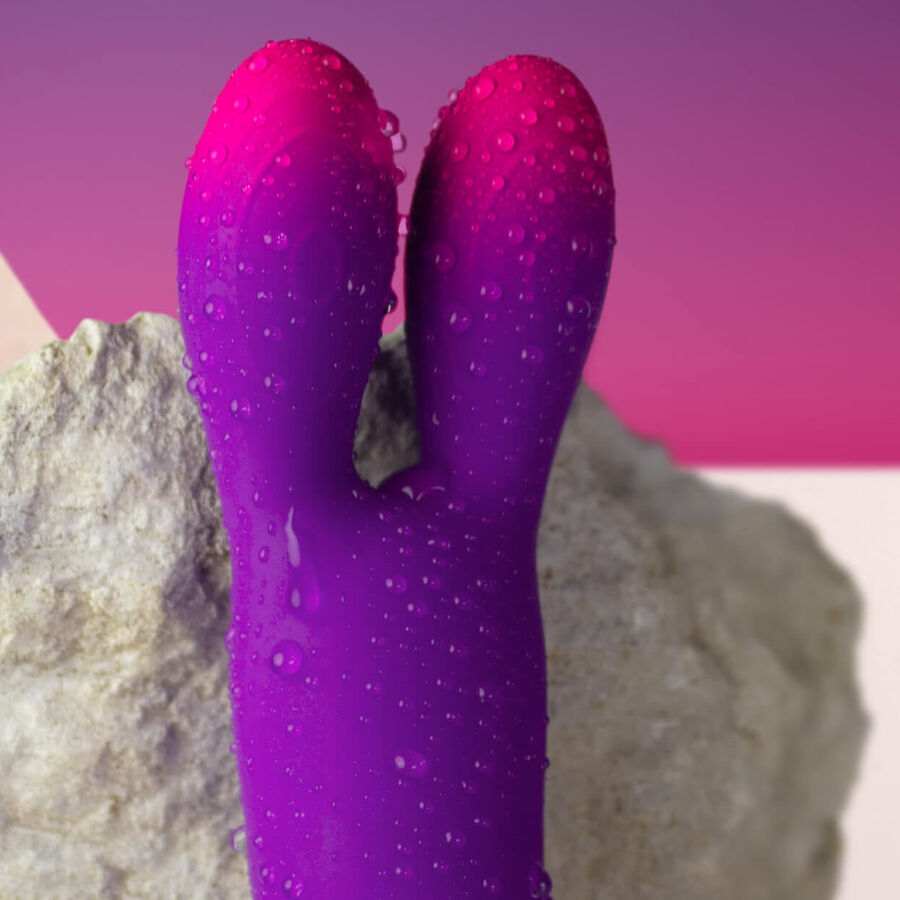 ROCKS-OFF - VIBRATORE FLESSIBILE GLO-GIRL BUNNY VIOLA - immagine 4
