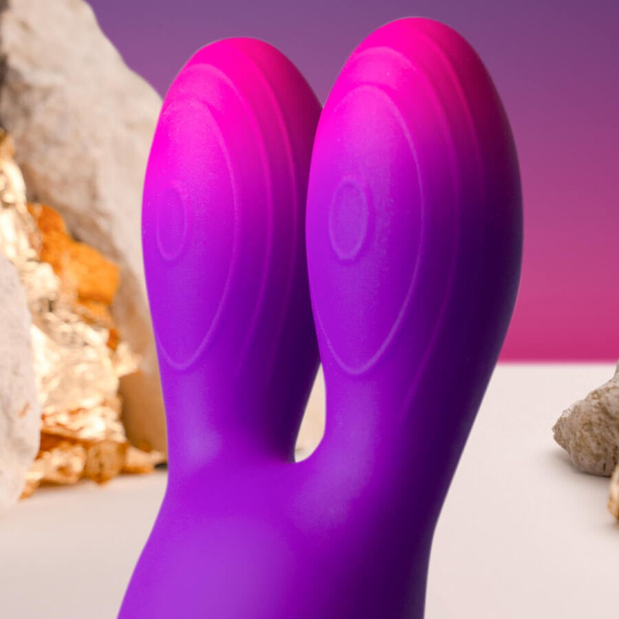 ROCKS-OFF - VIBRATORE FLESSIBILE GLO-GIRL BUNNY VIOLA - immagine 3