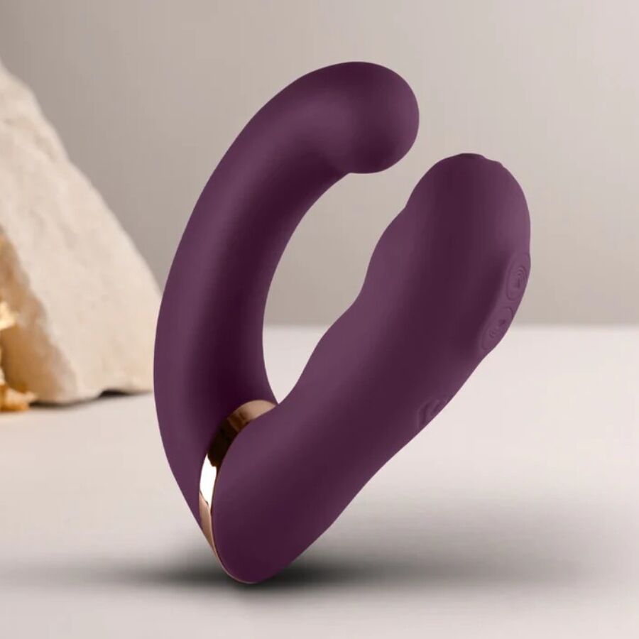 ROCKS-OFF - GEMINI DOPPIO VIBRATORE STIMOLATORE DEL CLITORIDE PUNTO G VIOLA - immagine 3