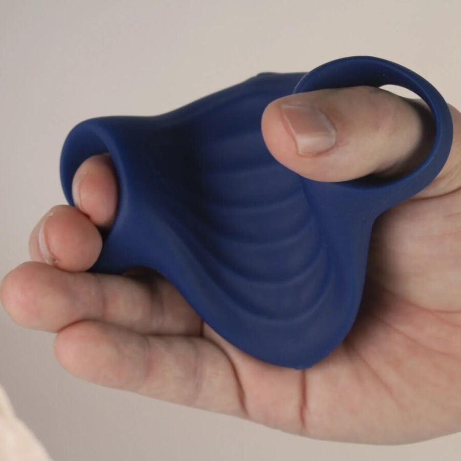 ROCKS-OFF - MASTURBATORE VIBRATORE FLESSIBILE PALM BLUE - immagine 5