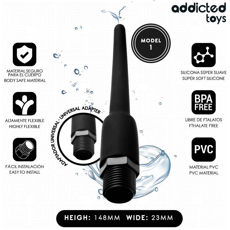 ADDICTED TOYS - PULITORE ANALE CON ADATTATORE UNIVERSALE MODELLO 1 - immagine 2