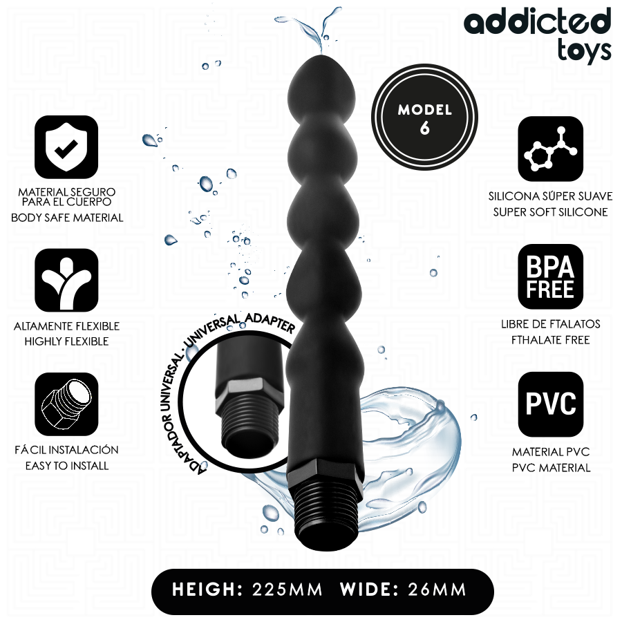 ADDICTED TOYS - PULITORE ANALE CON ADATTATORE UNIVERSALE MODELLO 6 - immagine 2