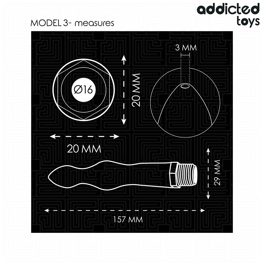 ADDICTED TOYS - PULITORE ANALE CON ADATTATORE UNIVERSALE MODELLO 3 - immagine 5