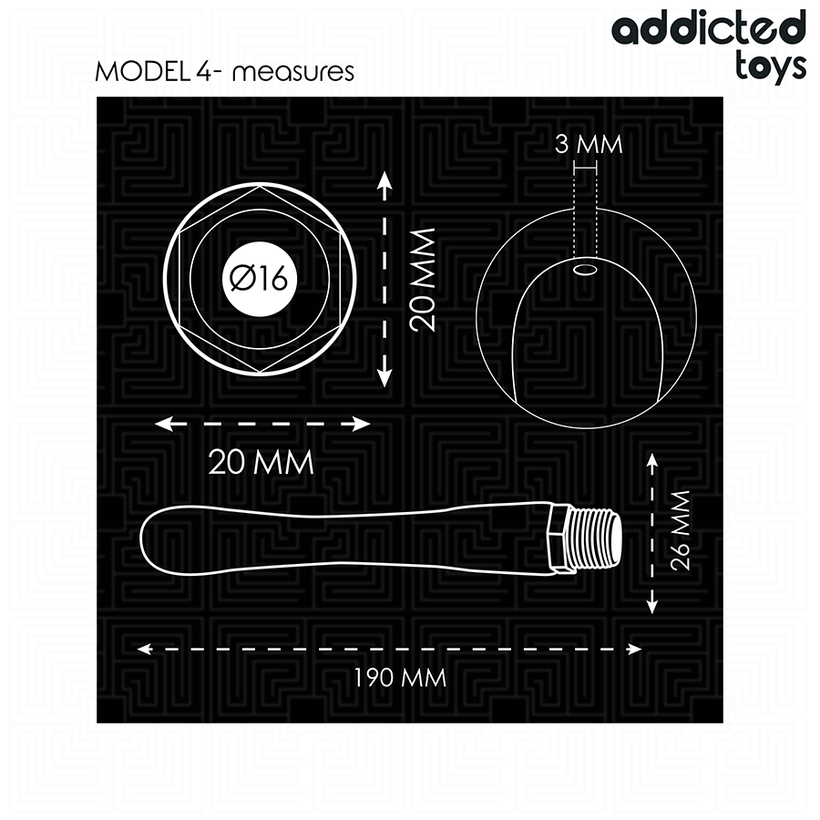 ADDICTED TOYS - PULITORE ANALE CON ADATTATORE UNIVERSALE MODELLO 4 - immagine 5