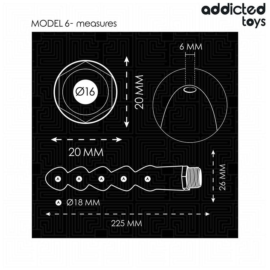 ADDICTED TOYS - PULITORE ANALE CON ADATTATORE UNIVERSALE MODELLO 6 - immagine 5