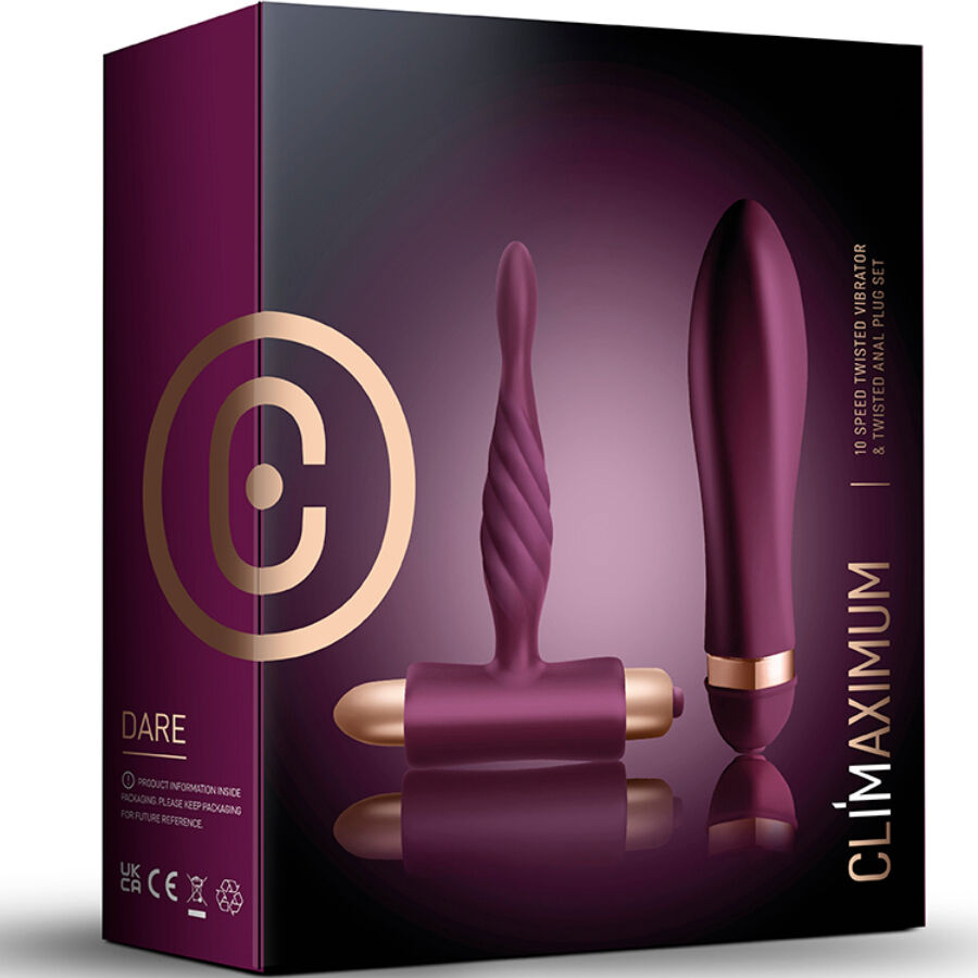 CLIMAXIMUM - KIT SFIDA VIBRATORE TWISTED + PLUG ANALE PER PRINCIPIANTI - immagine 4